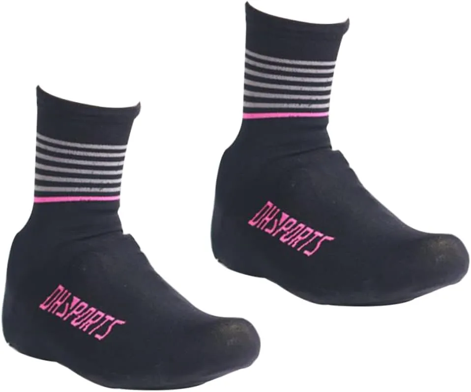 1 Pair Outdoor Cycling Shoe Covers for Men Women Elastic Slip Dust Protection for Road Mountain Bike Riding Black
