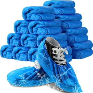 1000 Pcs Disposable Shoe Covers Boot Cover Waterproof Non Slip Shoe Protector Booties Covers for Indoor Carpet Floor Workplace Protection, One Size Fit Most(Blue)