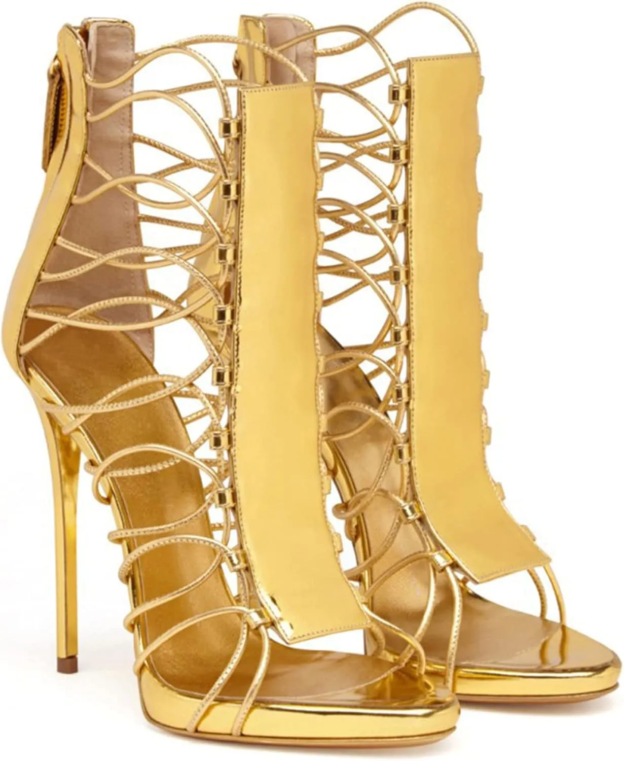 12CM/4.72IN Women Fashion Sexy Catwalk High Block Heel Sandal Court Shoes Ladies High Heels Sexy Pole Dancer Stripper Heel Stiletto Party Sandals