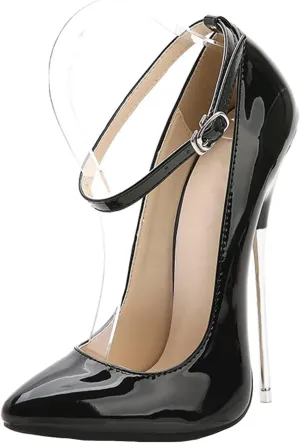 16CM/6.30IN Women Solid Color Pointed Head Sexy Stiletto high Heels Sandal Court Shoes Ladies high Heels Sexy Pole Dancer Stripper Heel Stiletto Party Sandals