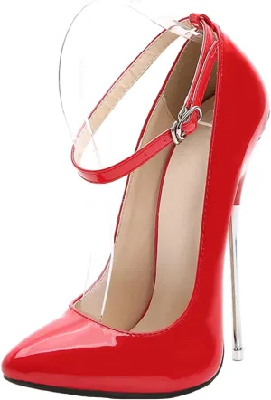 16CM/6.30IN Women Solid Color Pointed Head Sexy Stiletto high Heels Sandal Court Shoes Ladies high Heels Sexy Pole Dancer Stripper Heel Stiletto Party Sandals