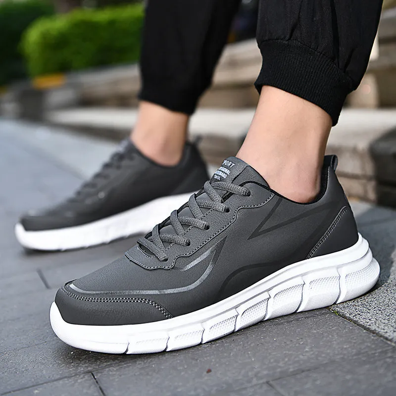 2024 WildKing Men's Leather Non-Slip Training Jogging Sneakers