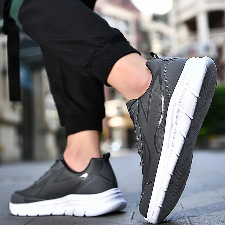 2024 WildKing Men's Leather Non-Slip Training Jogging Sneakers