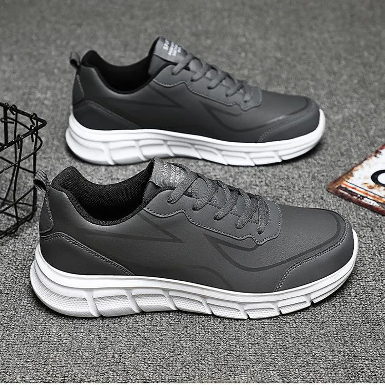 2024 WildKing Men's Leather Non-Slip Training Jogging Sneakers