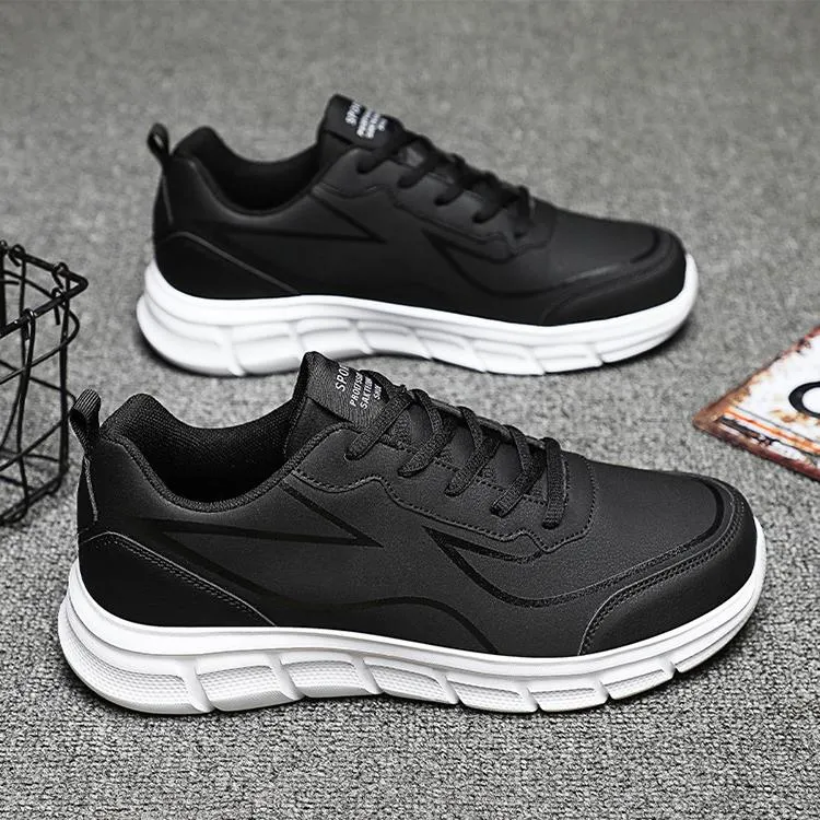 2024 WildKing Men's Leather Non-Slip Training Jogging Sneakers