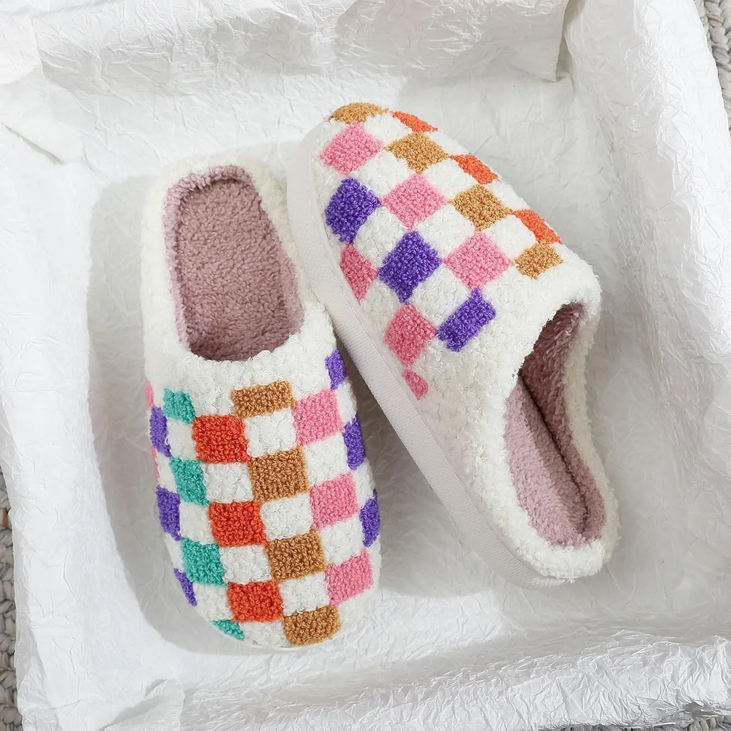 24 Years New Animal Fruit Slippers For Women Fluffy Plush Slippers Cute Cartoon House Slipper Fruit Slippers for Womens Mens Plush Soft Memory Foam House Shoes Women's Men's Cute Slippers
