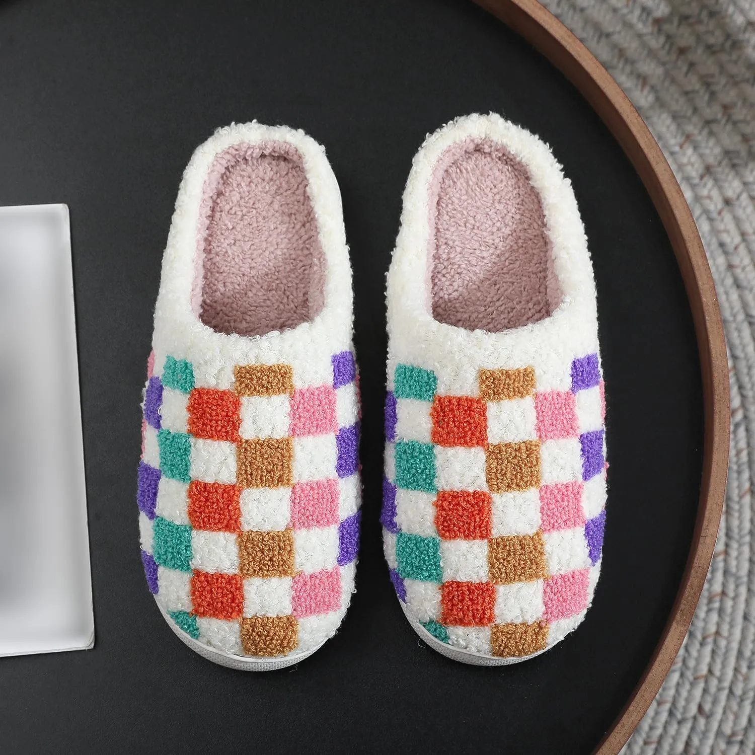 24 Years New Animal Fruit Slippers For Women Fluffy Plush Slippers Cute Cartoon House Slipper Fruit Slippers for Womens Mens Plush Soft Memory Foam House Shoes Women's Men's Cute Slippers