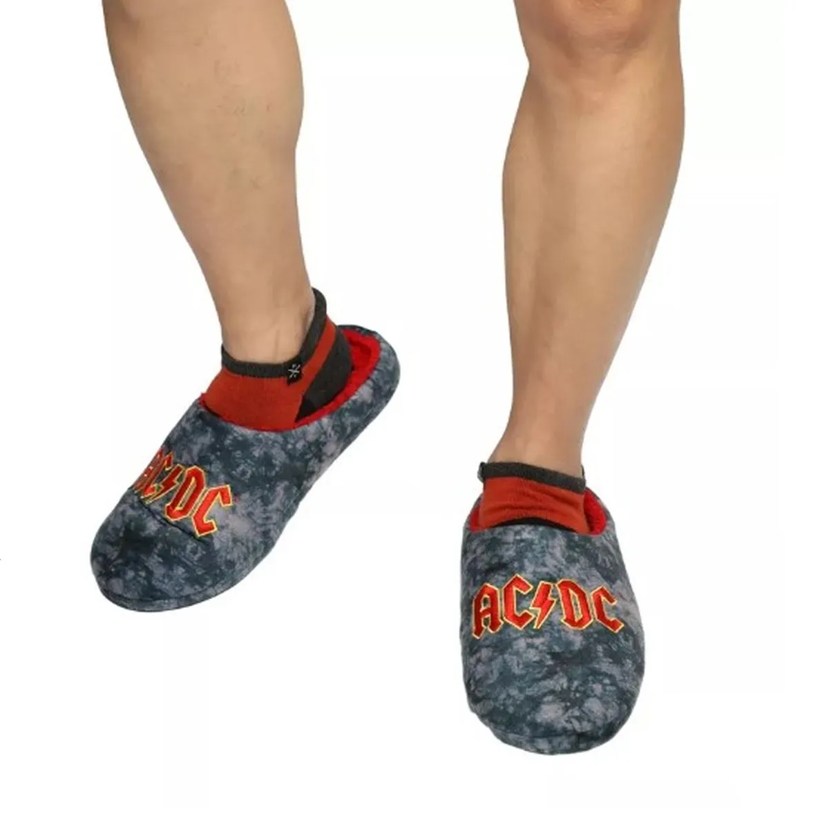 AC/DC Tie-Dye Plush Slippers