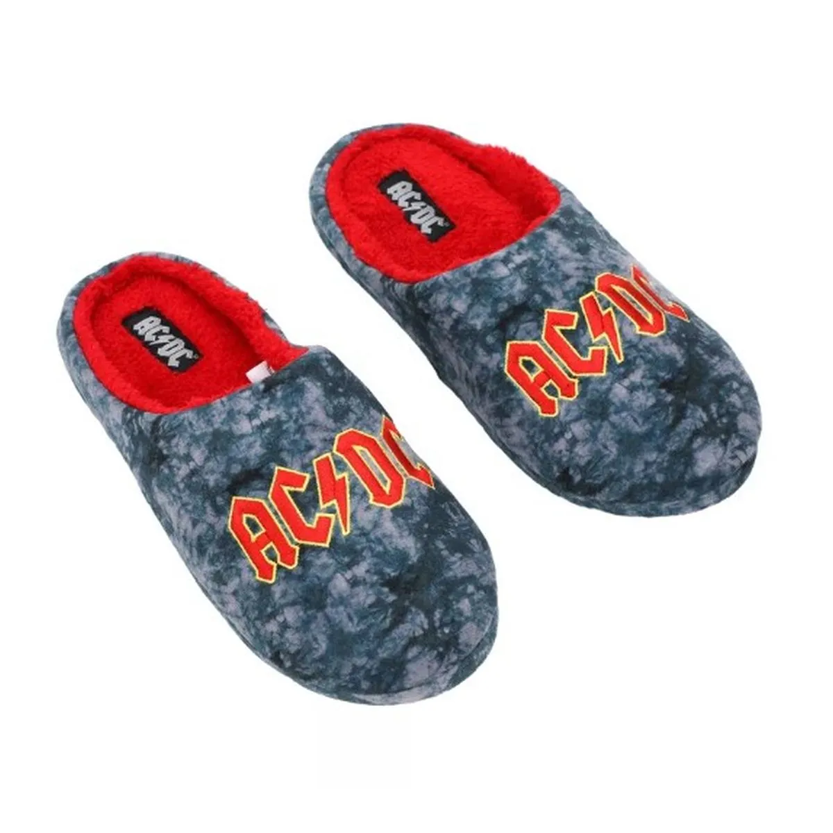 AC/DC Tie-Dye Plush Slippers