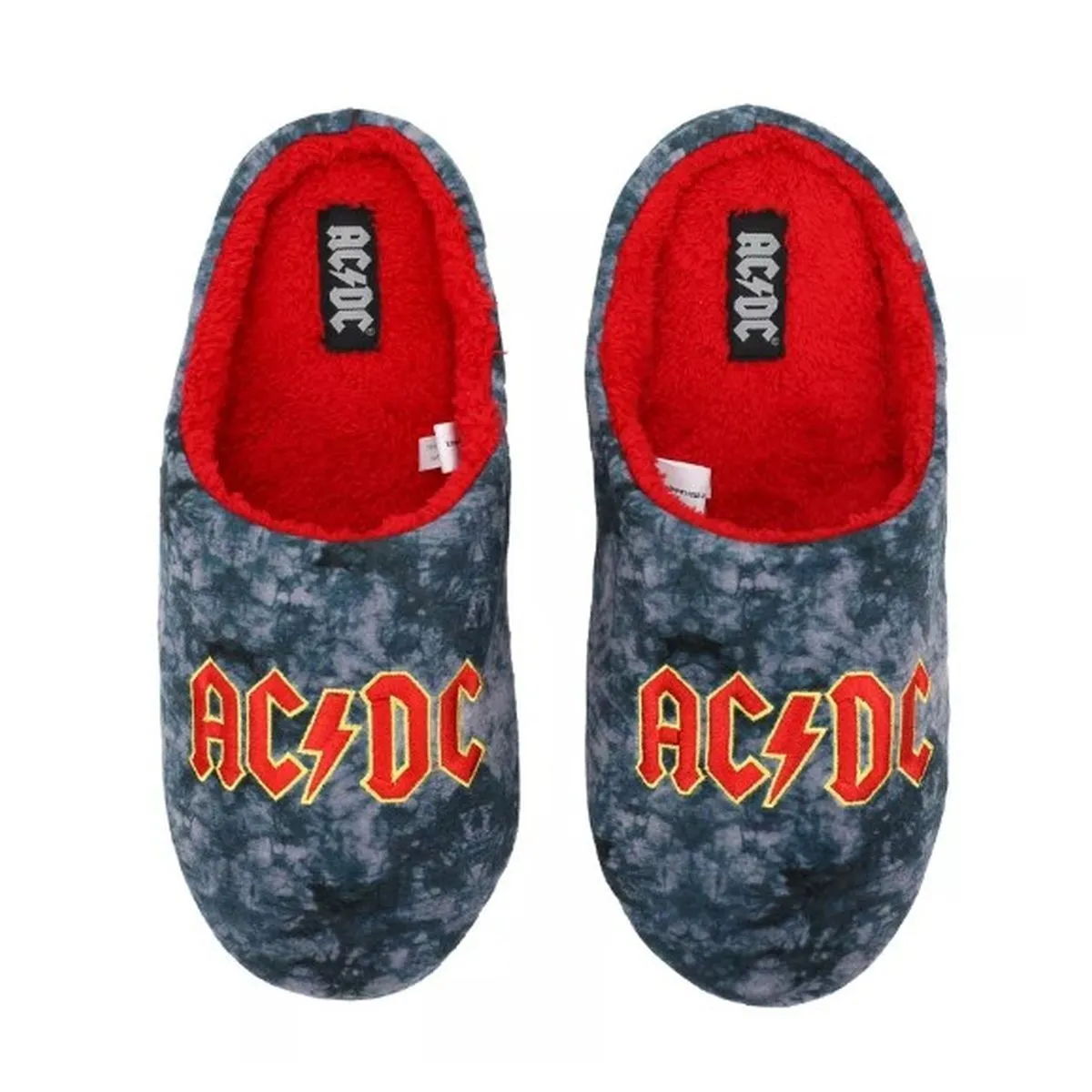 AC/DC Tie-Dye Plush Slippers