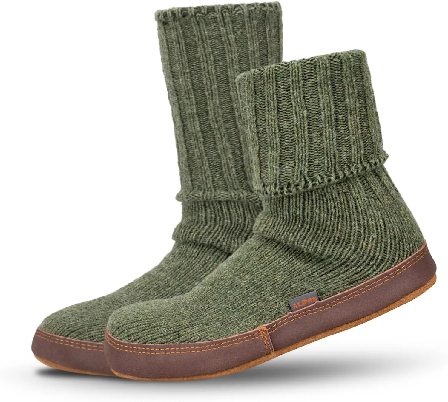 Acorn Mens and Womens Original Slipper Socks - Cloud Cushion, Ragg Wool, Moisture-Wicking, Suede Sole
