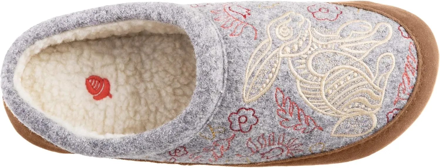 Acorn Womens Slipper with Berber Lining, Suede Siding and Durable Non-Slip Indoor/Outdoor Sole