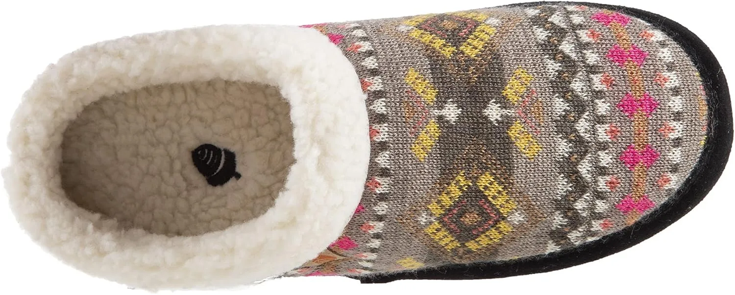 Acorn Womens Slipper with Berber Lining, Suede Siding and Durable Non-Slip Indoor/Outdoor Sole