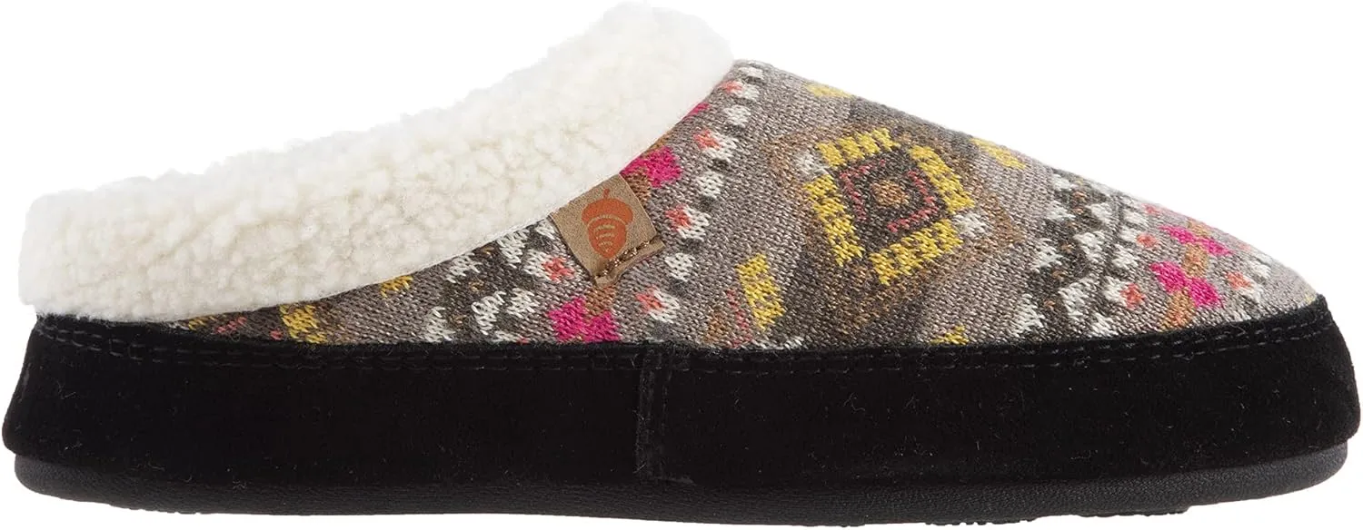 Acorn Womens Slipper with Berber Lining, Suede Siding and Durable Non-Slip Indoor/Outdoor Sole