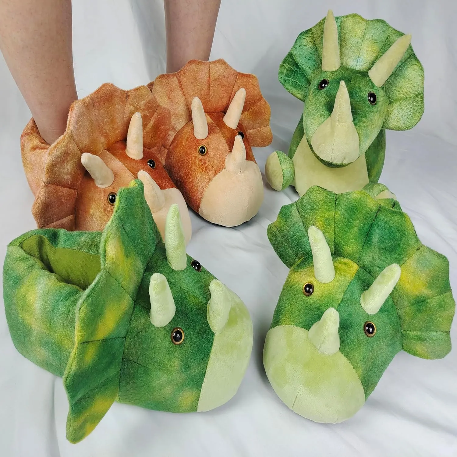 Adult warm hippo slippers, tiger, dinosaur, elephant, bee cotton slippers, animal slipper