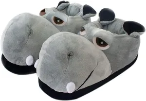 Adult warm hippo slippers, tiger, dinosaur, elephant, bee cotton slippers, animal slipper