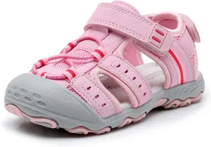 Ahannie Boys Girls Outdoor Sport Sandals,Kids Closed Toe Beach Sandals, Toddler Summer Shoes