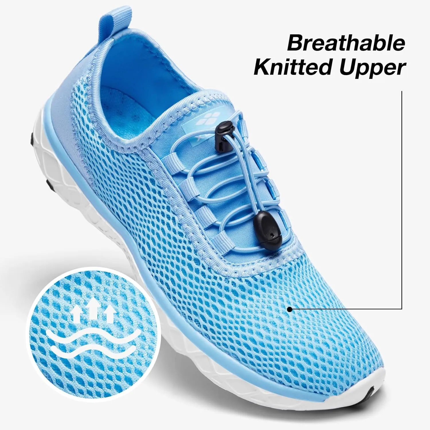 ALEADER Women's Stylish Water Shoes, Quick-Dry Xdrain Water Sneakers, Lightweight & Comfort Footed