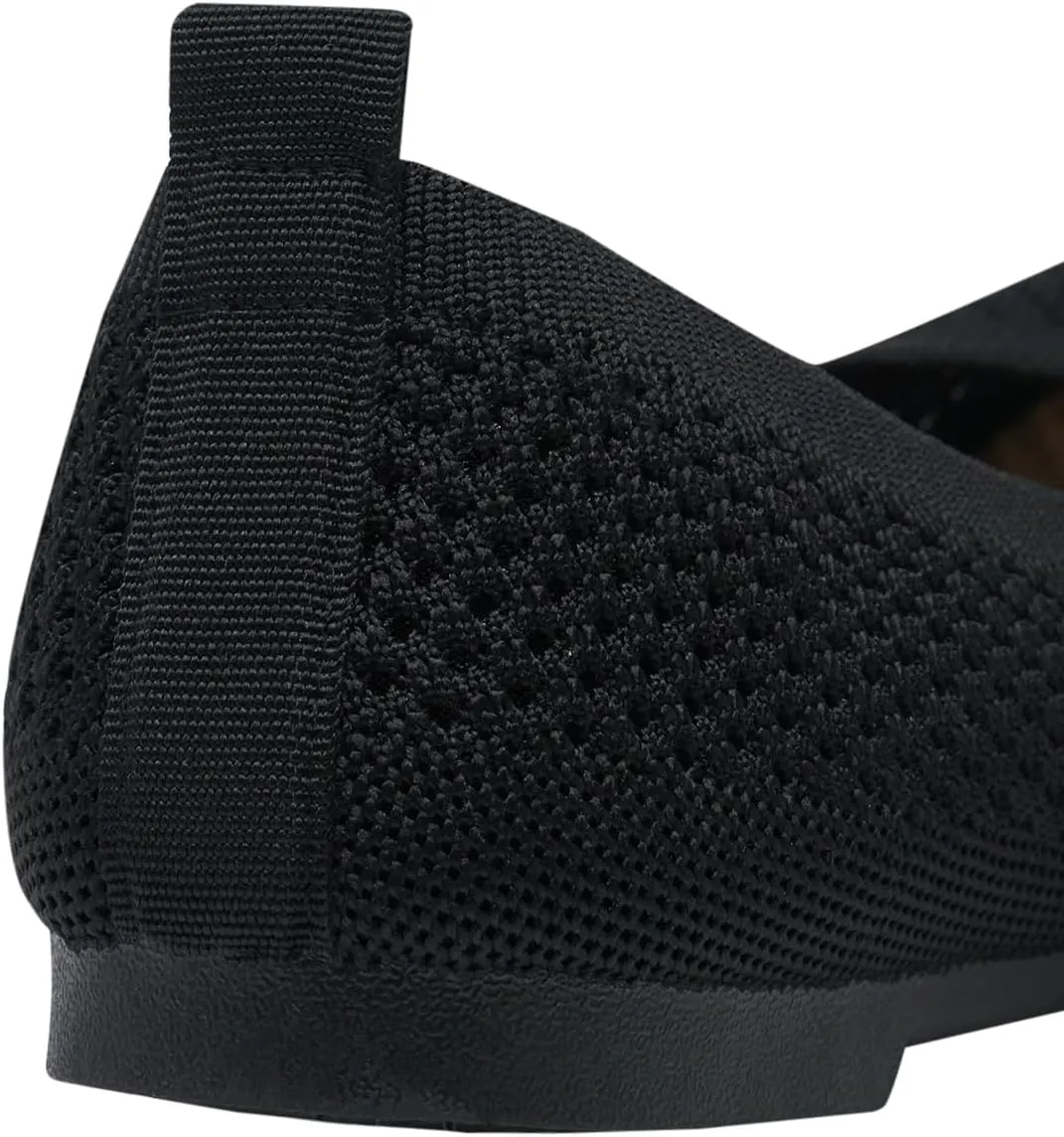 Alexis Leroy Women's Loafer Mesh-Breathable Walking Shoes Slip On Casual Elastic Knit Lightweight Dressy Ballet Shoes