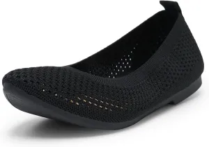 Alexis Leroy Women's Loafer Mesh-Breathable Walking Shoes Slip On Casual Elastic Knit Lightweight Dressy Ballet Shoes