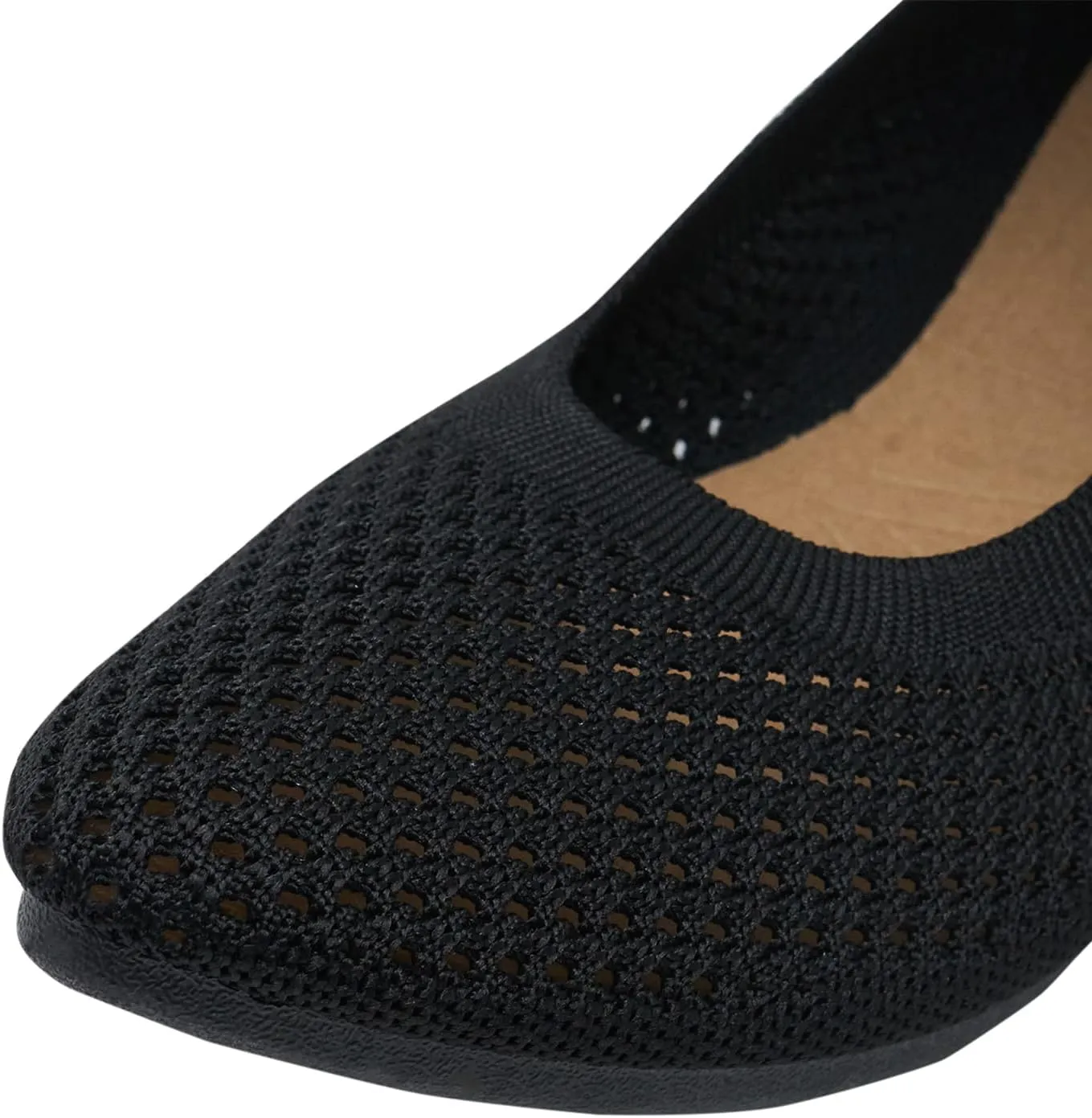 Alexis Leroy Women's Loafer Mesh-Breathable Walking Shoes Slip On Casual Elastic Knit Lightweight Dressy Ballet Shoes