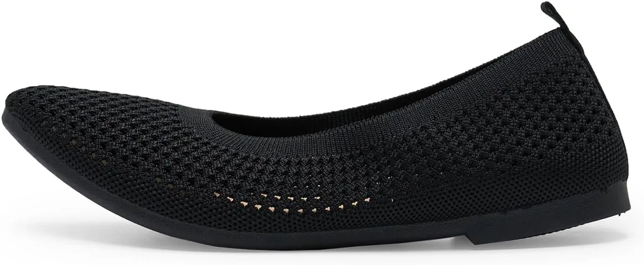 Alexis Leroy Women's Loafer Mesh-Breathable Walking Shoes Slip On Casual Elastic Knit Lightweight Dressy Ballet Shoes