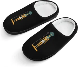 Ancient Egyptian Ancient God Kids Slippers for Girls Boys Winter Warm Plush Slip On House Slippers for Indoor Outdoor