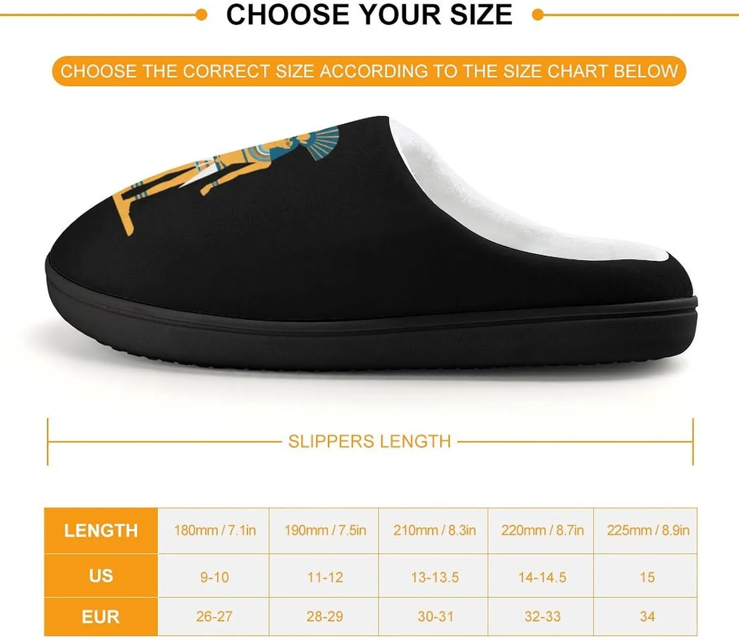 Ancient Egyptian Ancient God Kids Slippers for Girls Boys Winter Warm Plush Slip On House Slippers for Indoor Outdoor