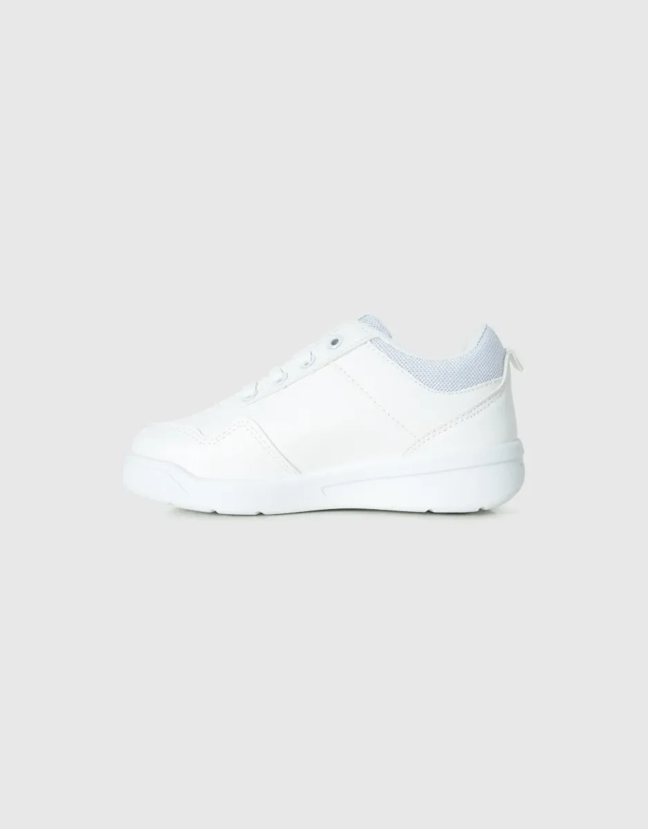 Andy Kids Sneaker in White Mono