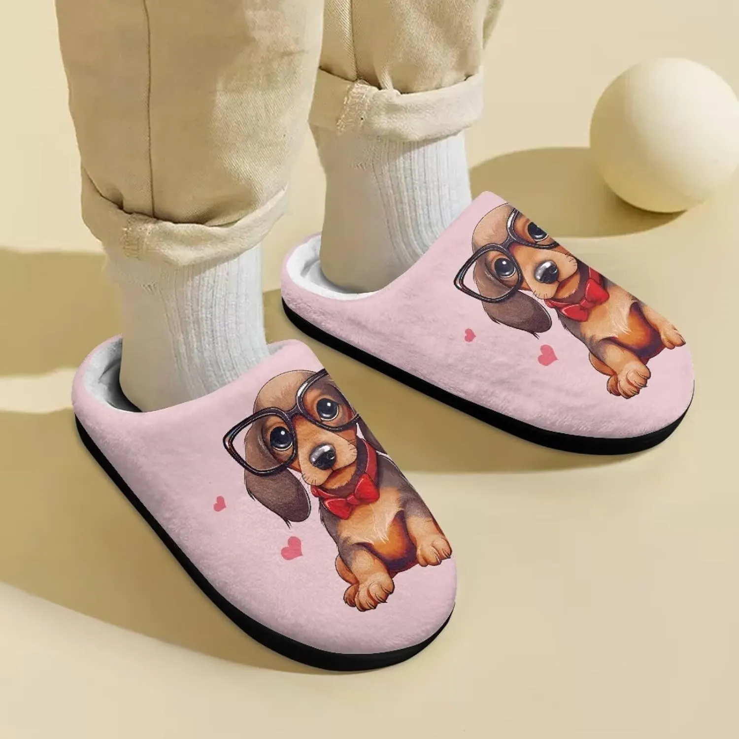 Animal Cotton Slippers for Kid Slip-On Plush Slippers Breathable Comfort Cozy Outdoor Bedroom Plush Slipper for Kids