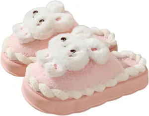 Animal Slippers for Women Cute Bunny Slippers Funny slipper Warm Plush Winter House Cotton Slippers