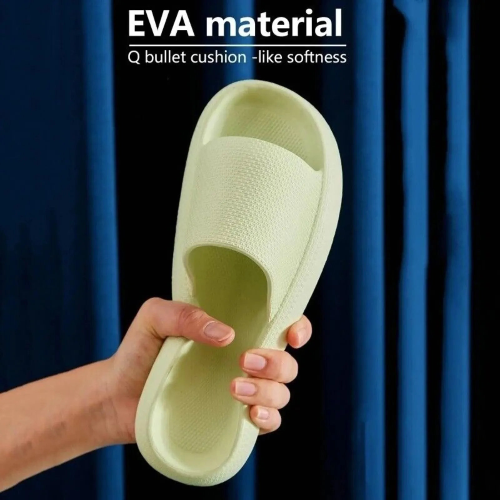 Anti-Slip Extra Soft Indoor PILLOW SLIDES Ultra-Soft Slippers Green 42-43