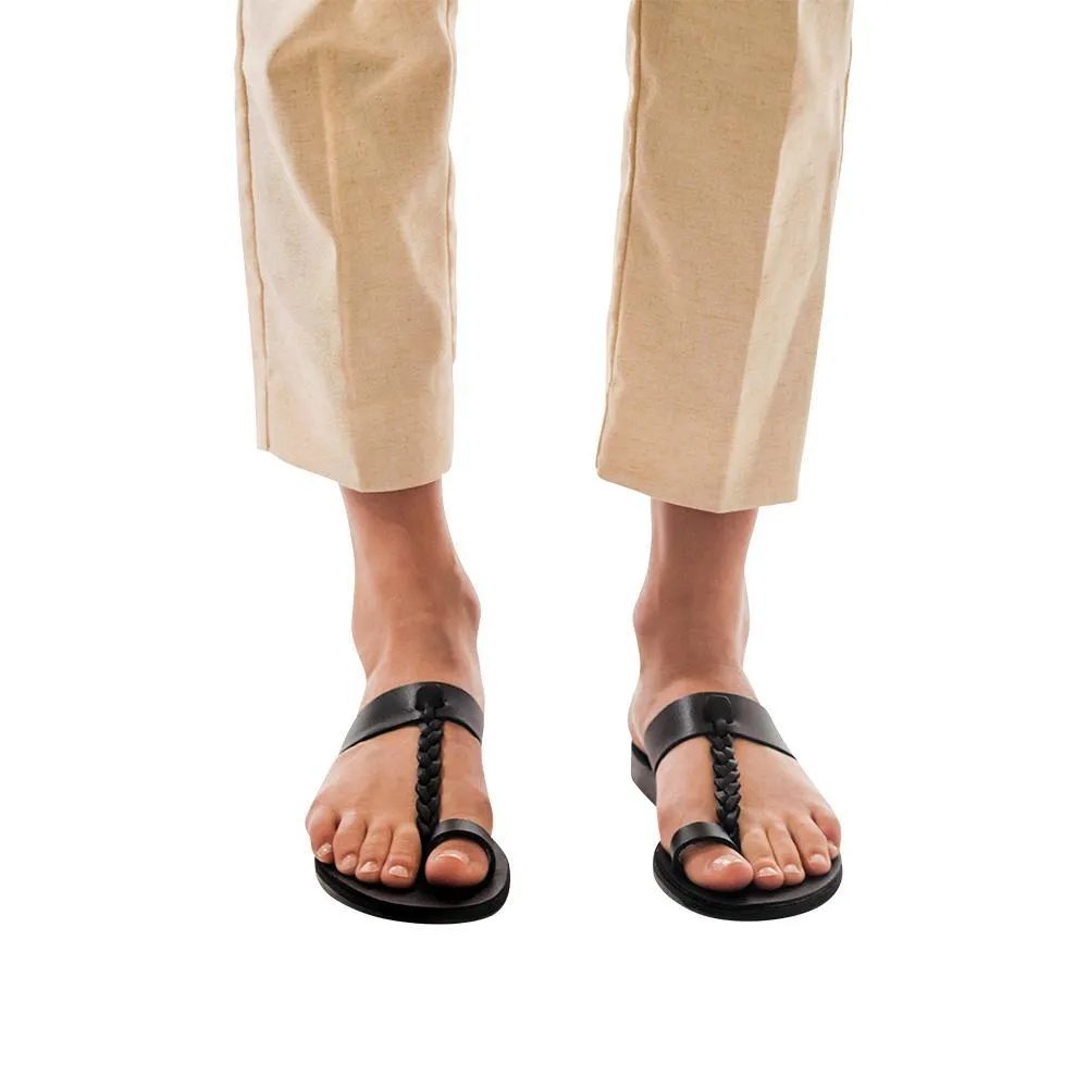 Ara -  Braided Leather Sandal | Black