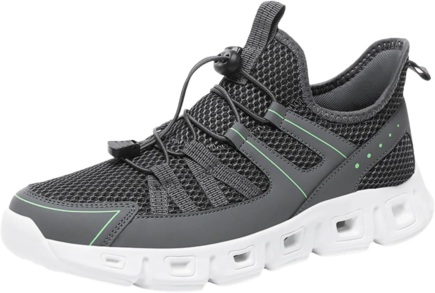 Athletic Fashion Sneakers for Men Breathable Elastic Fly Woven Mesh Sneaker Men's Lightweight Cushion Sneakers