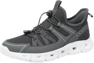 Athletic Fashion Sneakers for Men Breathable Elastic Fly Woven Mesh Sneaker Men's Lightweight Cushion Sneakers