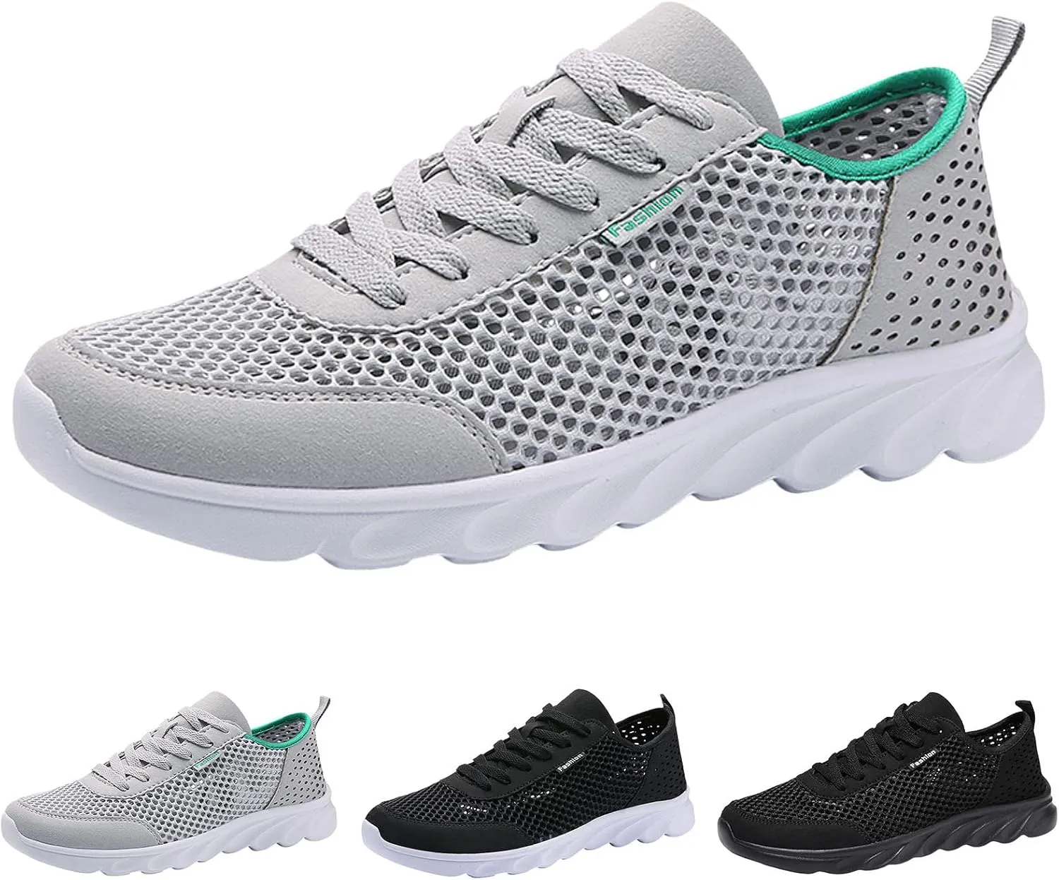Athletic Fashion Sneakers for Men Breathable Elastic Fly Woven Mesh Sneaker Men's Stylish Lightweight Sneakers
