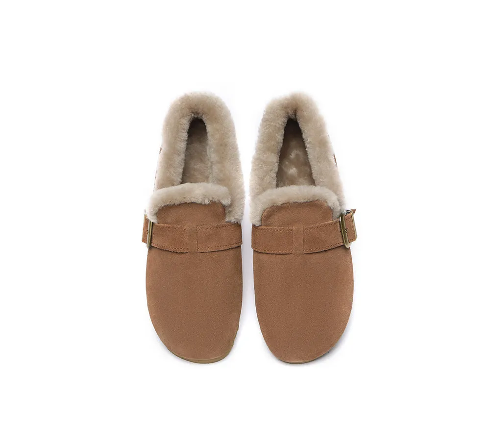 AUSTRALIAN SHEPHERD® UGG Women Shearling Lined Suede Slippers Mona