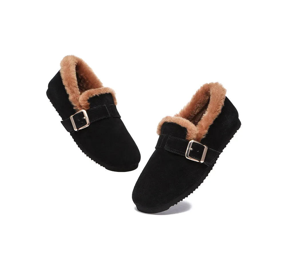 AUSTRALIAN SHEPHERD® UGG Women Shearling Lined Suede Slippers Mona