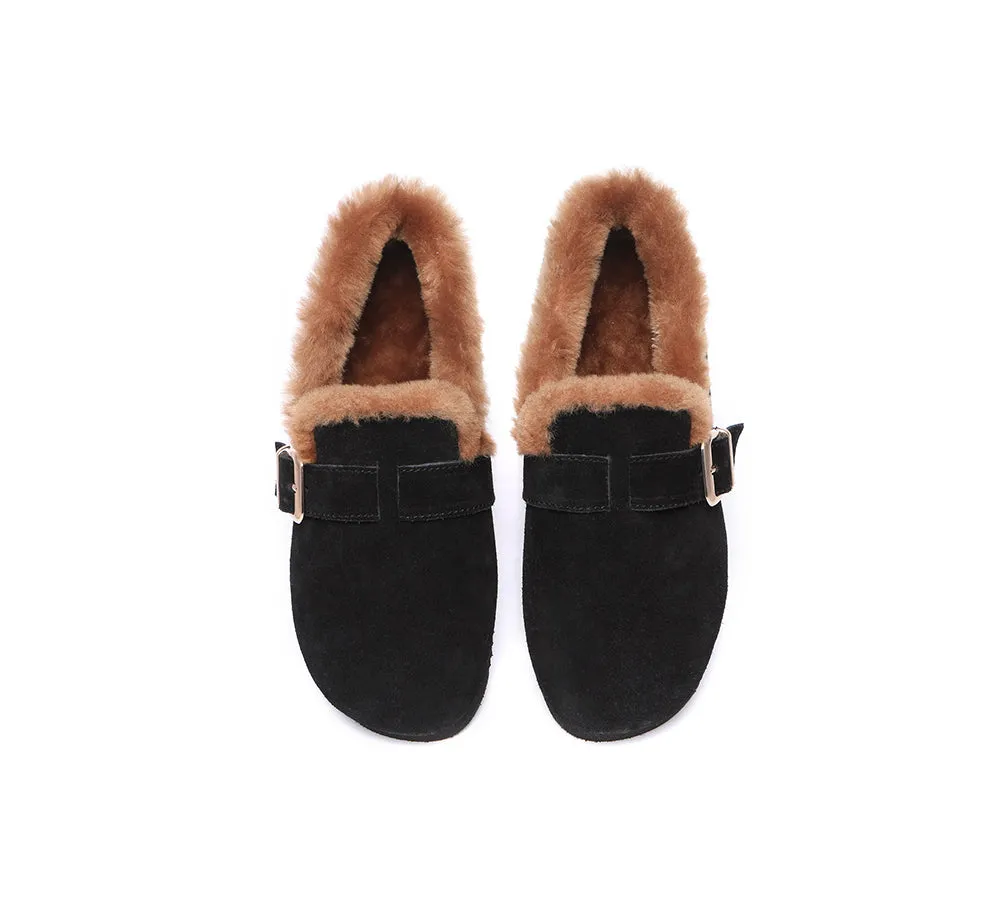 AUSTRALIAN SHEPHERD® UGG Women Shearling Lined Suede Slippers Mona