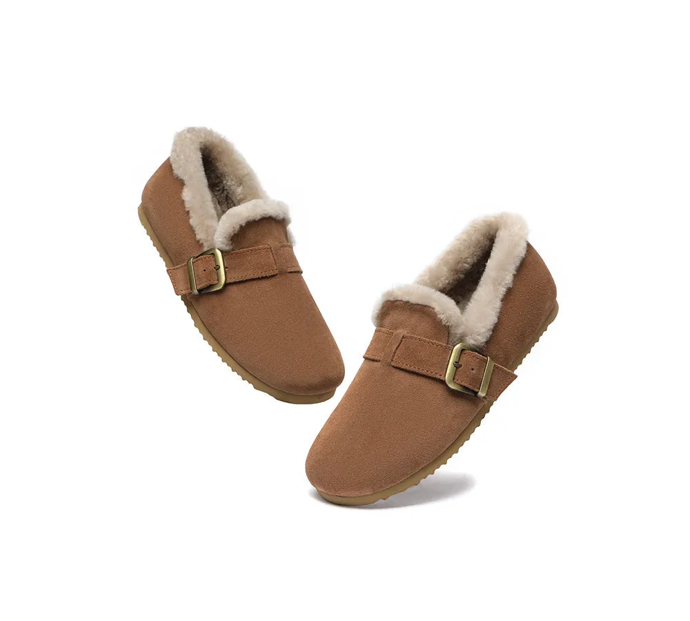AUSTRALIAN SHEPHERD® UGG Women Shearling Lined Suede Slippers Mona