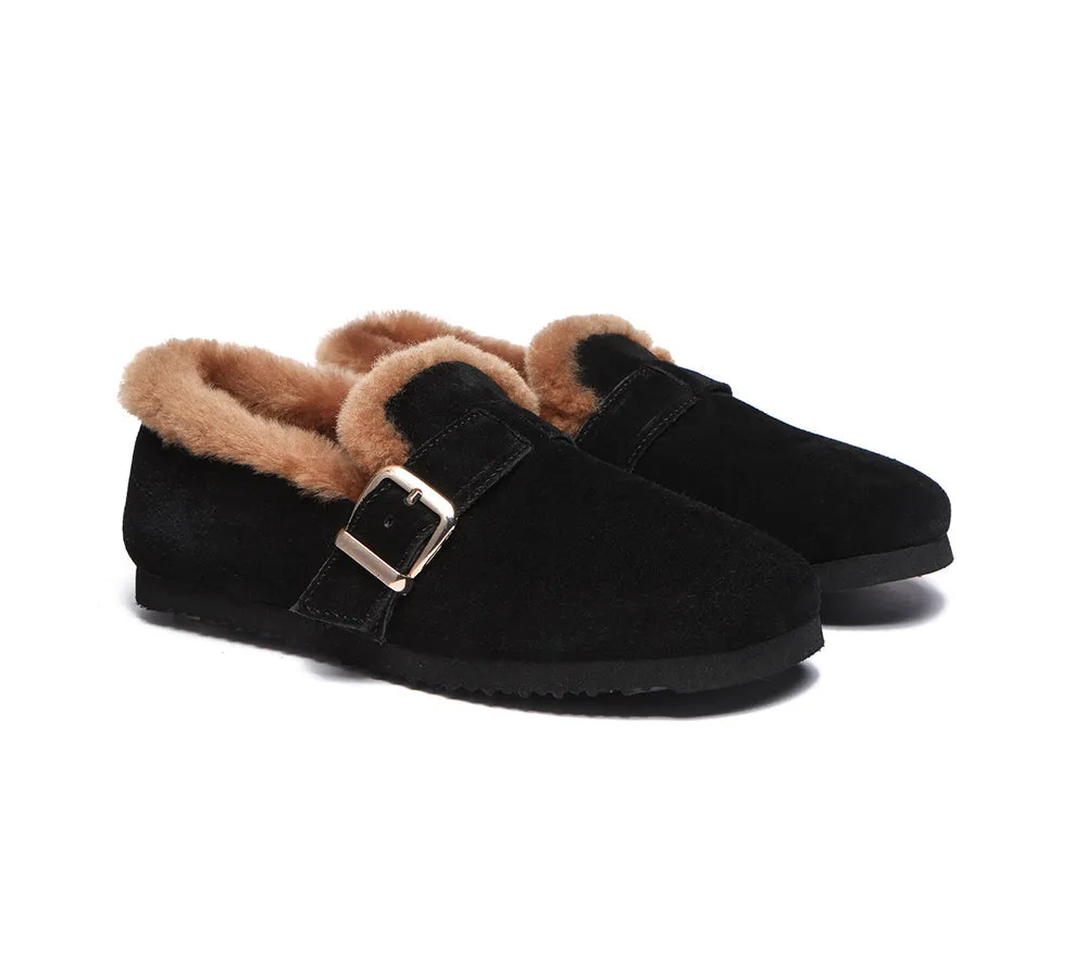 AUSTRALIAN SHEPHERD® UGG Women Shearling Lined Suede Slippers Mona