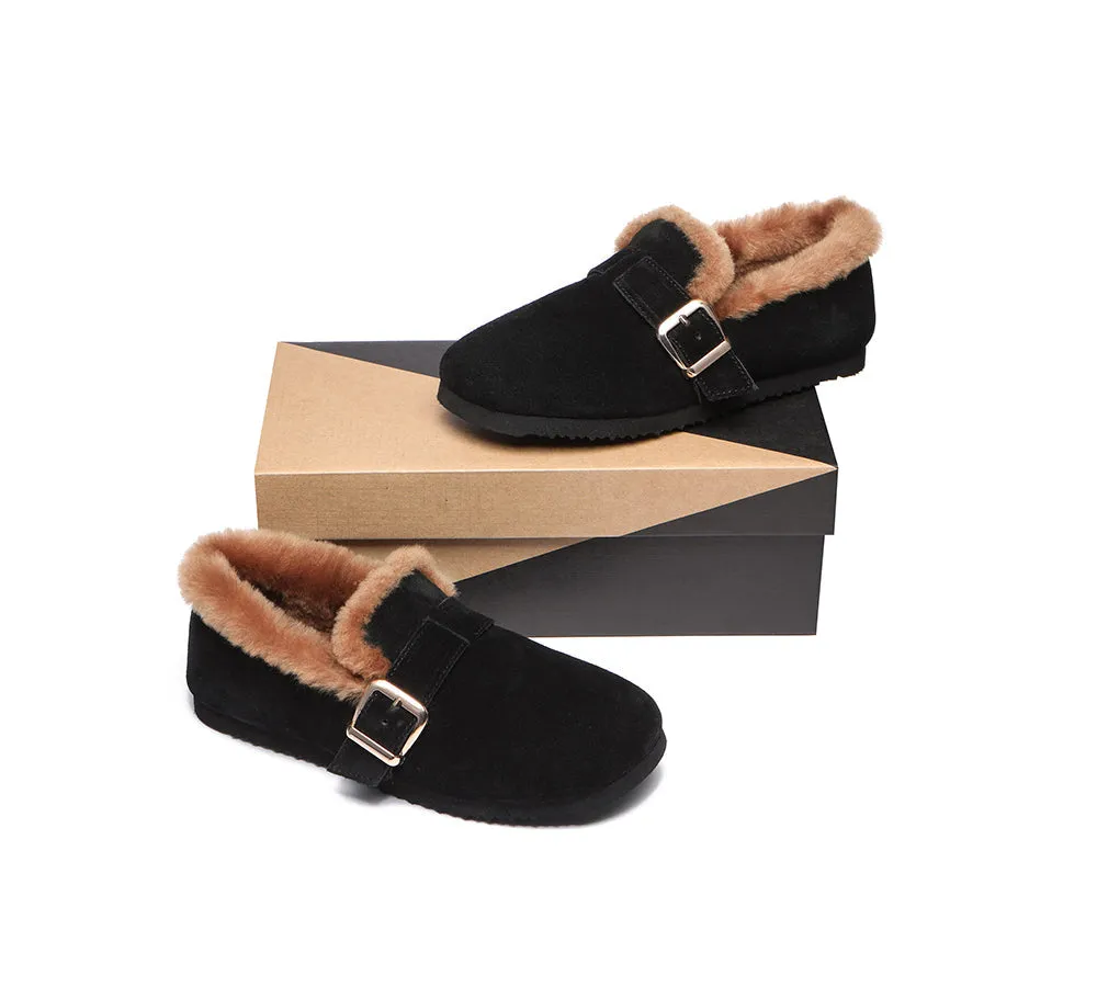 AUSTRALIAN SHEPHERD® UGG Women Shearling Lined Suede Slippers Mona