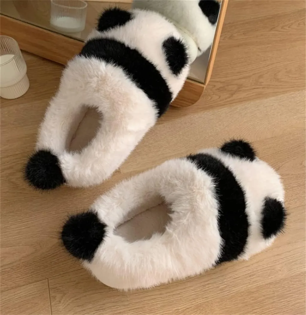 Autumn and Winter Men's and Women's Indoor and Outdoor Plush Sheep Slippers, Bear Pig Slippers. Cute animal slippers. Soft and comfortable warm plush shoes.