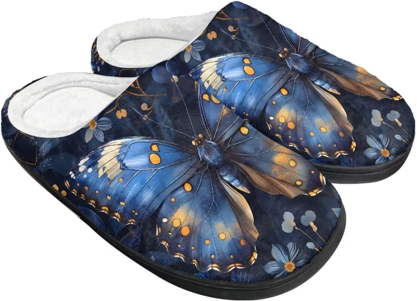 Autumn Comfy Slippers Women Skull Fuzzy Shoes Sunflower Warm Non Slip Cozy Plush Hospital Slipper Working Shoes