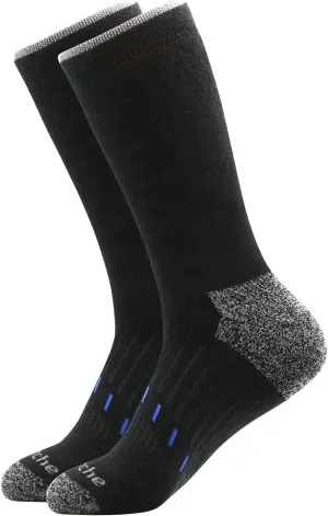 Avalanche Men's Quick Drying Merino Wool Blend Crew Socks With Arch Support 2-Pack