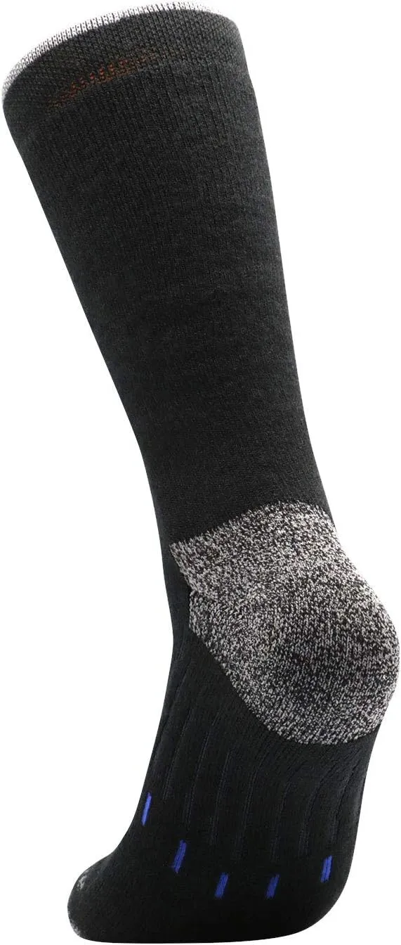 Avalanche Men's Quick Drying Merino Wool Blend Crew Socks With Arch Support 2-Pack