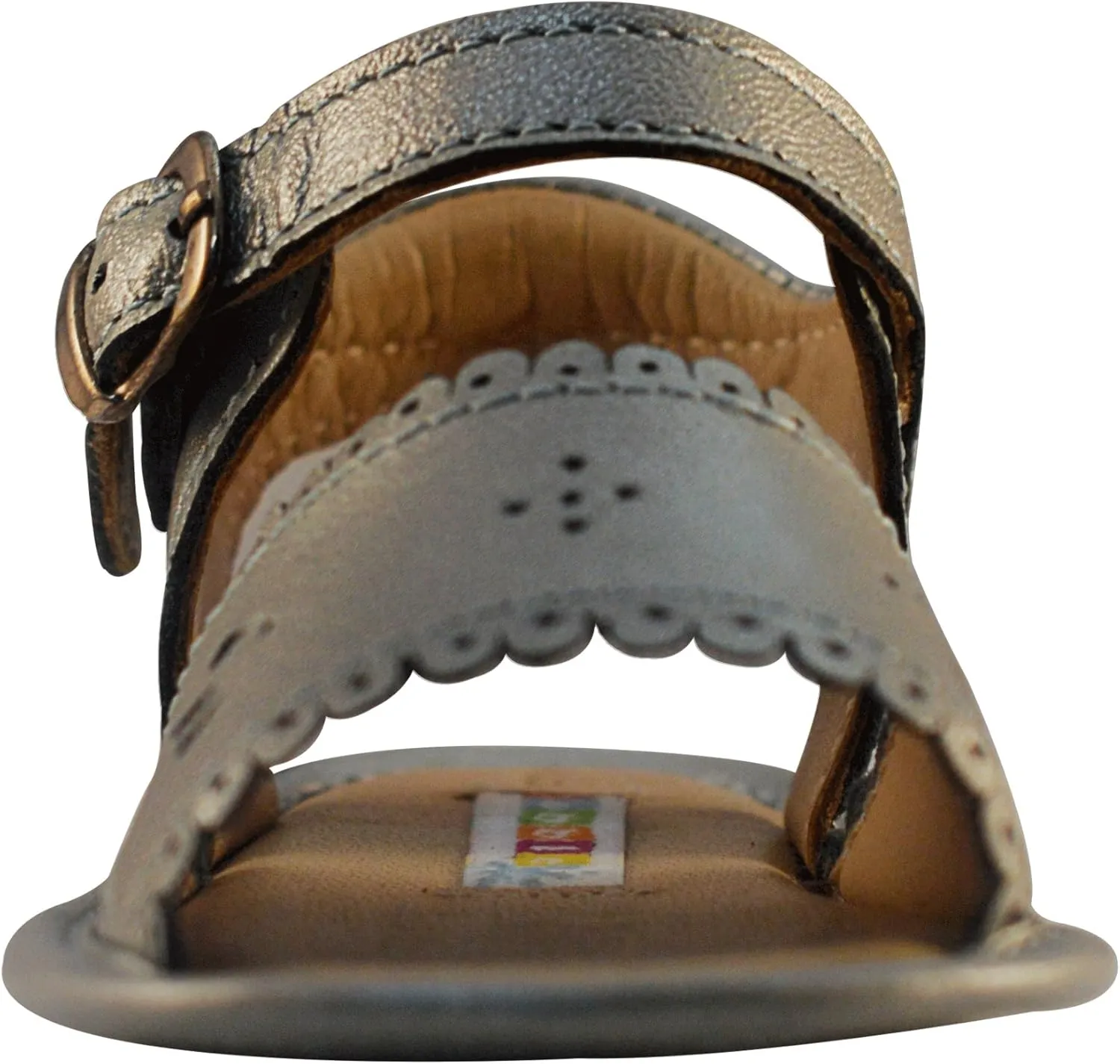 Baby Girls Silver Sandal Leather Shoes Milette