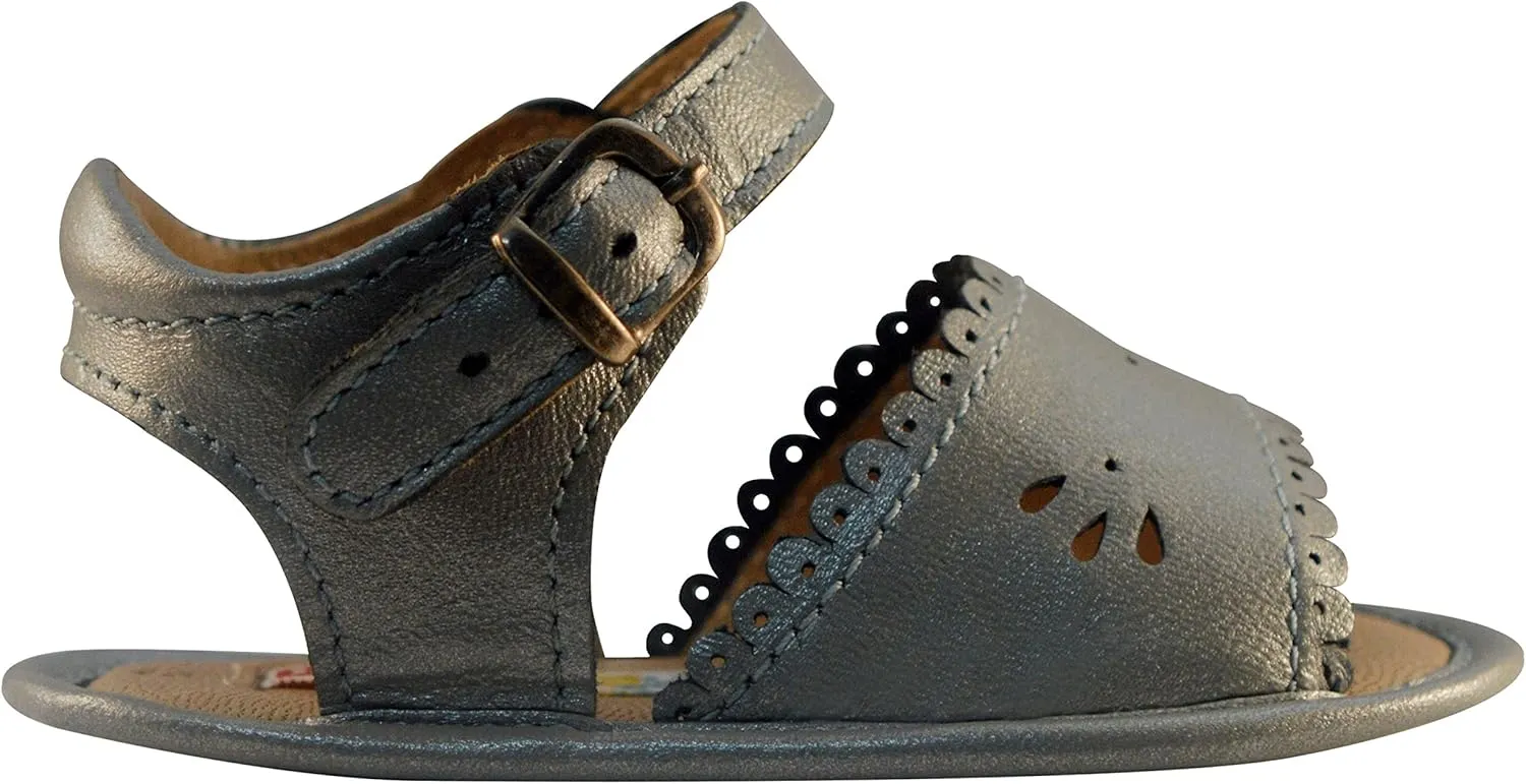 Baby Girls Silver Sandal Leather Shoes Milette