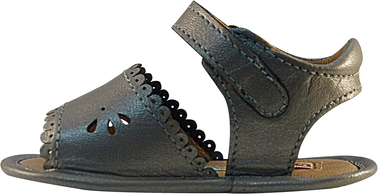 Baby Girls Silver Sandal Leather Shoes Milette