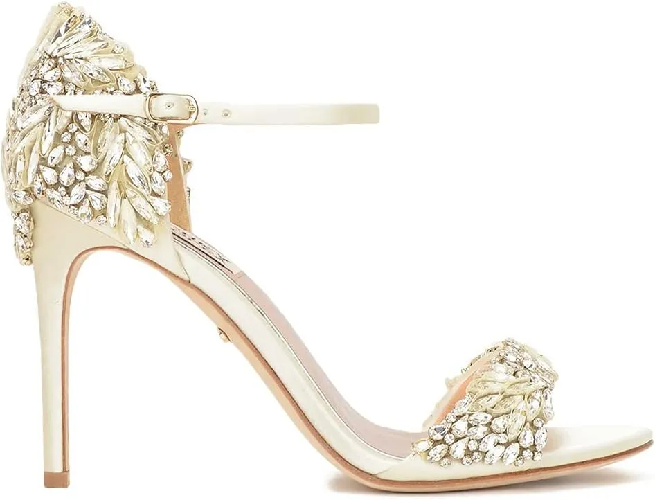Badgley Mischka Women's Tampa Embellished Heel Evening Shoe Heeled-Sandals